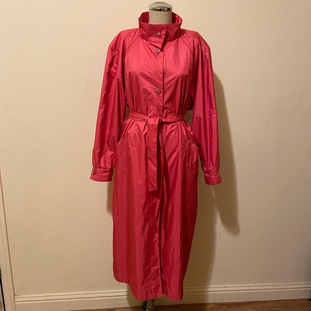 Vintage J Gallery Hot Pink Rain Coat
